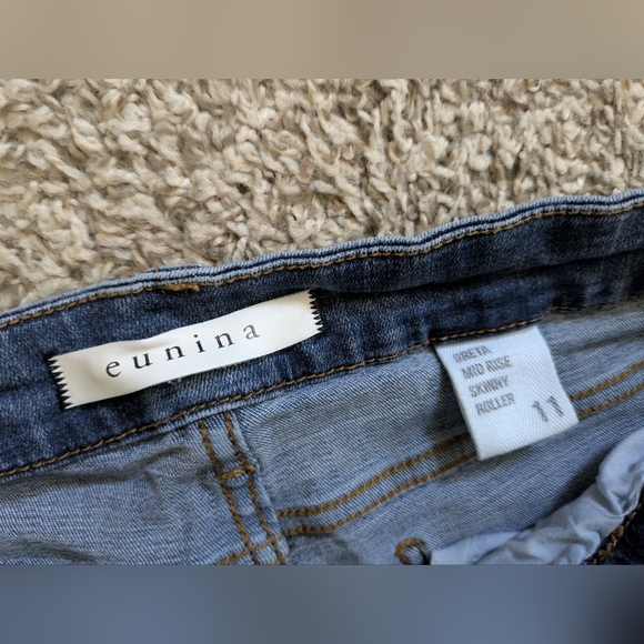 Eunina Breta Mid Rise Skinny Roller Jean Size 11 - Picture 3 of 5